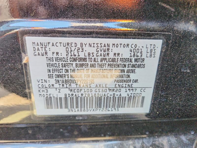 Aukcja sprzedaży 2023 Nissan Sentra, vin: 3N1AB8DVXPY226195, numer aukcji: 63965306