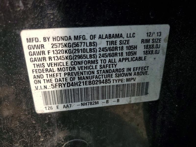 Продаж на аукціоні авто 2014 Acura Mdx, vin: 5FRYD4H21EB029485, номер лоту: 64370236