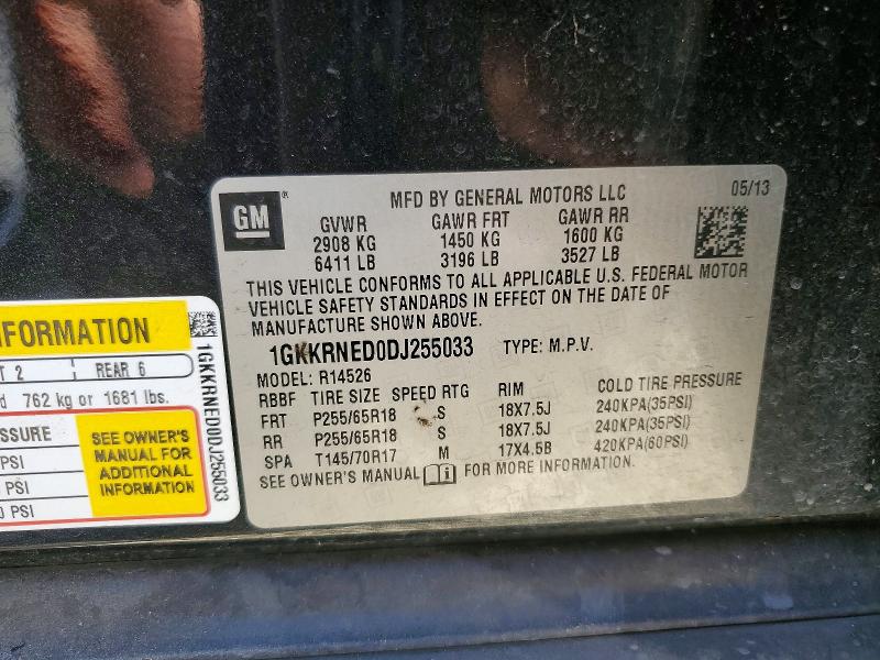 Продажа на аукционе авто 2013 Gmc Acadia, vin: 1GKKRNED0DJ255033, номер лота: 64587176
