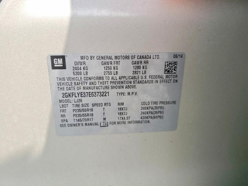 Продаж на аукціоні авто 2014 Gmc Terrain, vin: 2GKFLYE37E6373221, номер лоту: 63525786