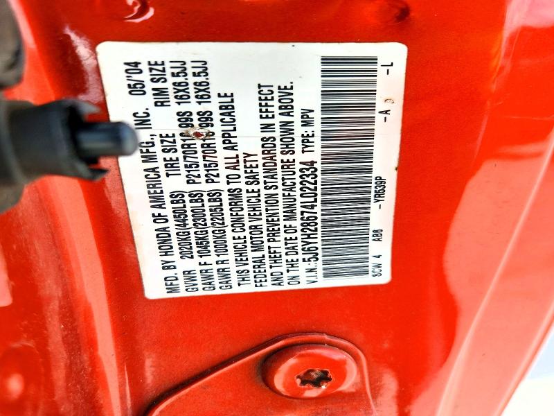 Продаж на аукціоні авто 2004 Honda Element, vin: 5J6YH28674L022334, номер лоту: 63768436