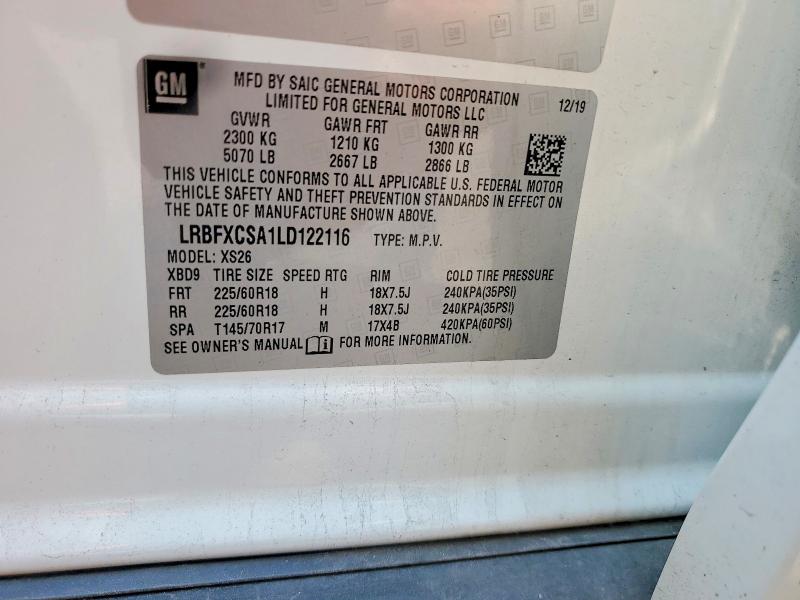 Продажа на аукционе авто 2020 Buick Envision, vin: LRBFXCSA1LD122116, номер лота: 64621796