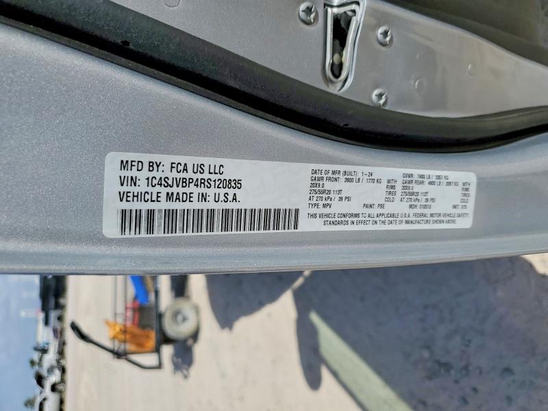 2024 Jeep Wagoneer მანქანა იყიდება აუქციონზე, vin: 1C4SJVBP4RS120835, აუქციონის ნომერი: 65160566
