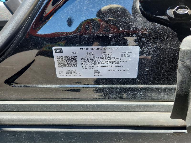 Aukcja sprzedaży 2021 Chevrolet Traverse, vin: 1GNERJKW6MJ245587, numer aukcji: 64342236