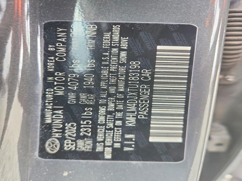 2026 Hyundai Elantra Hybrid მანქანა იყიდება აუქციონზე, vin: KMHLM4DJXTU183198, აუქციონის ნომერი: 65942916