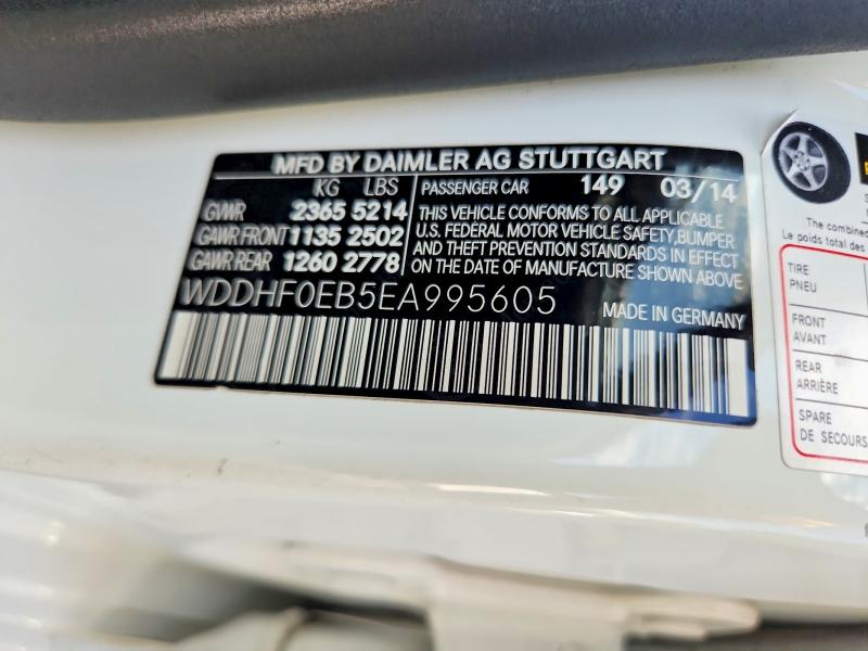 Aukcja sprzedaży 2014 Mercedes-benz E, vin: WDDHF0EB5EA995605, numer aukcji: 66994626