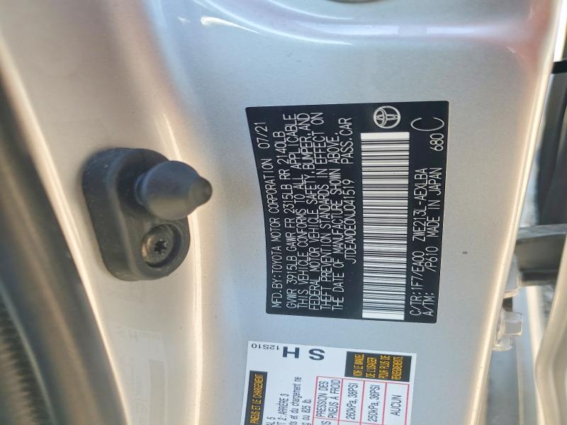 Продаж на аукціоні авто 2022 Toyota Corolla, vin: JTDEAMDE0NJ041519, номер лоту: 67165506