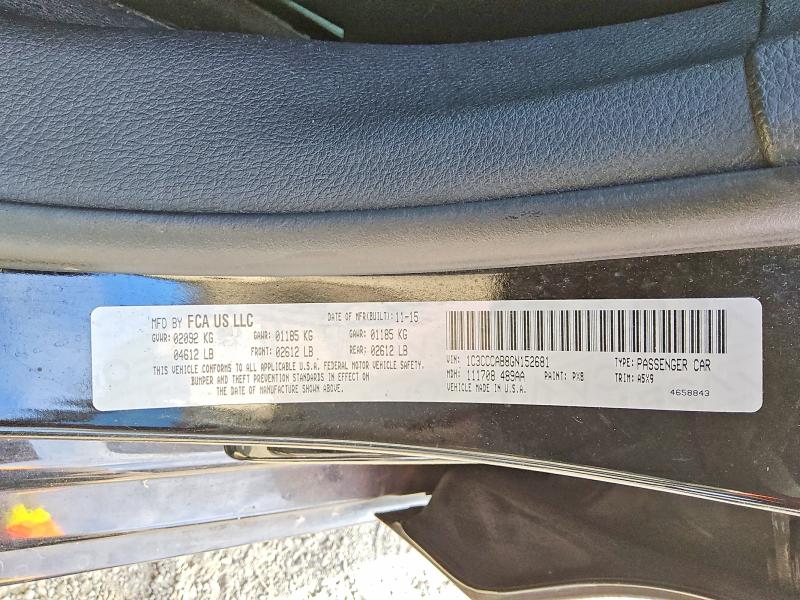 64763336 :رقم المزاد ، 1C3CCCAB8GN152681 vin ، 2016 Chrysler 200 مزاد بيع