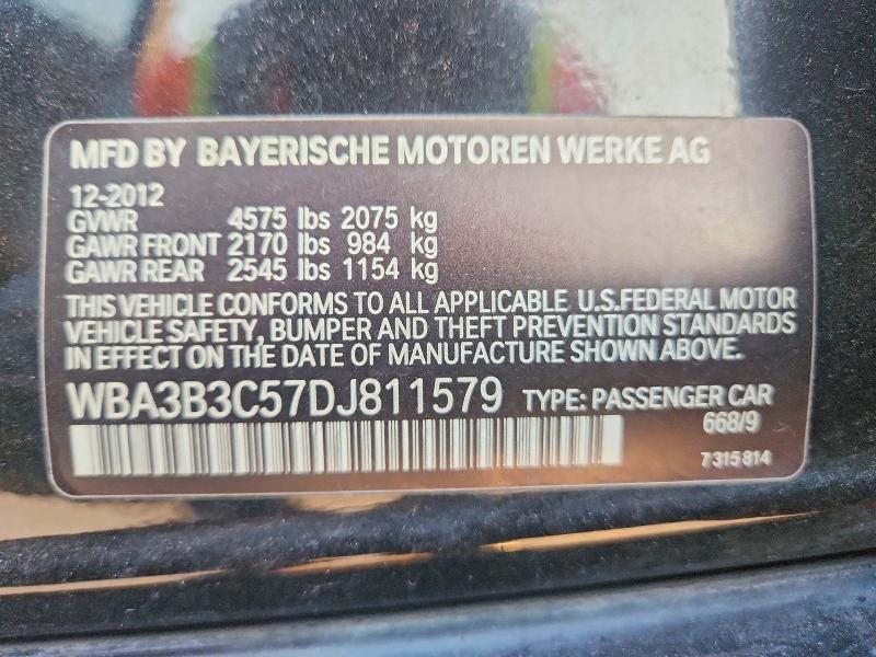 Продажа на аукционе авто 2013 Bmw 328, vin: WBA3B3C57DJ811579, номер лота: 64854456