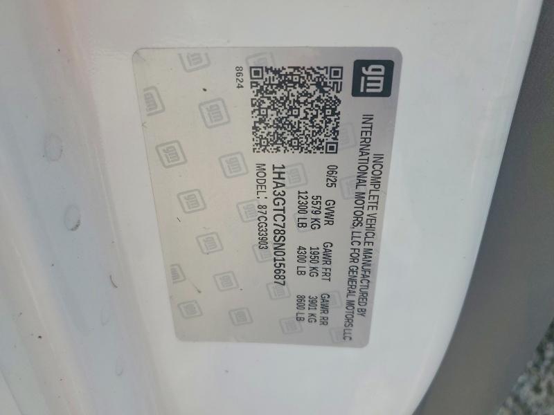 63391006 :رقم المزاد ، 1HA3GTC78SN015687 vin ، 2025 Chevrolet Express مزاد بيع