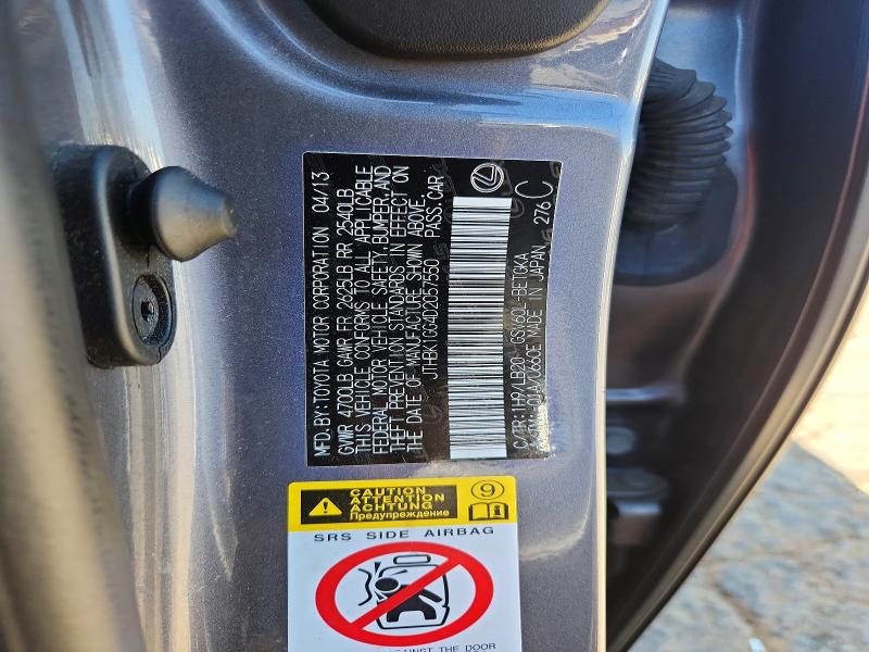 2013 Lexus Es მანქანა იყიდება აუქციონზე, vin: JTHBK1GG4D2057550, აუქციონის ნომერი: 64506256
