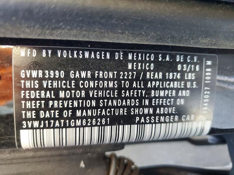64121256 :رقم المزاد ، 3VWJ17AT1GM626261 vin ، 2016 Volkswagen Beetle مزاد بيع