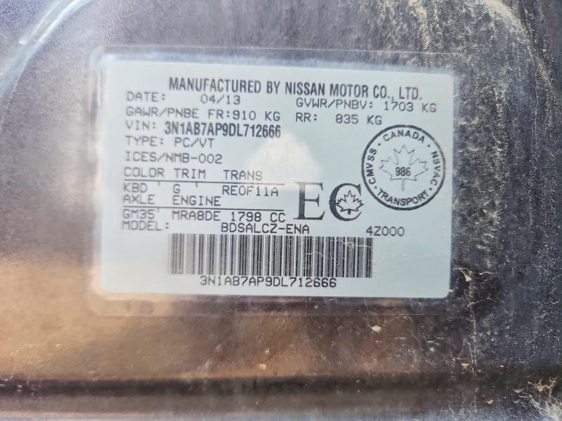 Aukcja sprzedaży 2013 Nissan Sentra, vin: 3N1AB7AP9DL712666, numer aukcji: 63958146