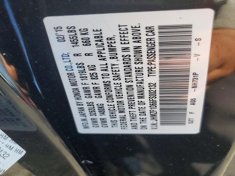 Aukcja sprzedaży 2015 Honda Cr-z, vin: JHMZF1D66FS002132, numer aukcji: 66483646