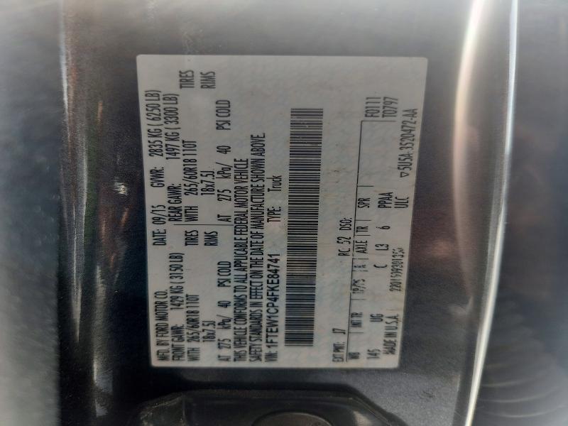 Aukcja sprzedaży 2015 Ford F150, vin: 1FTEW1CP4FKE84741, numer aukcji: 64408746