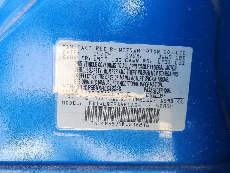 Aukcja sprzedaży 2024 Nissan Kicks, vin: 3N1CP5BVXRL548248, numer aukcji: 62438906
