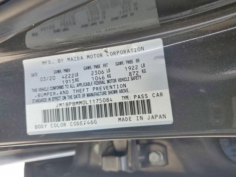 Aukcja sprzedaży 2020 Mazda 3, vin: JM1BPBMM0L1175084, numer aukcji: 63210386