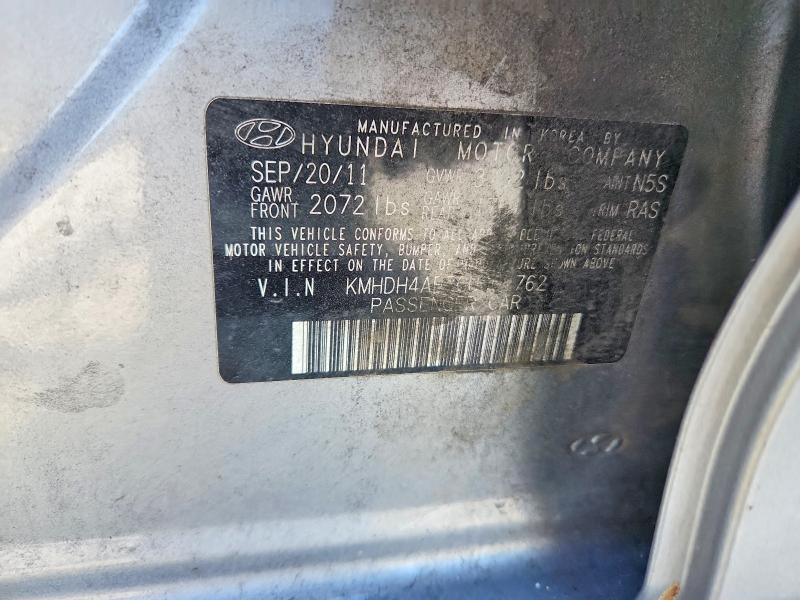 66016366 :رقم المزاد ، KMHDH4AE7CU302762 vin ، 2012 Hyundai Elantra مزاد بيع