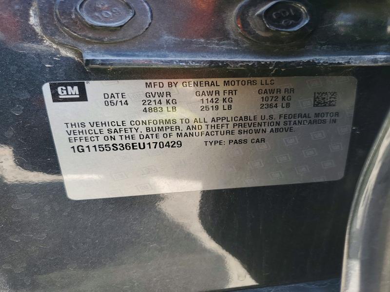 64407466 :رقم المزاد ، 1G1155S36EU170429 vin ، 2014 Chevrolet Impala مزاد بيع