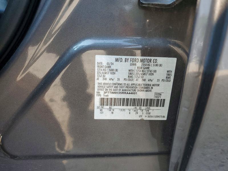 2024 Ford Maverick მანქანა იყიდება აუქციონზე, vin: 3FTTW8H35RRA44601, აუქციონის ნომერი: 64622126