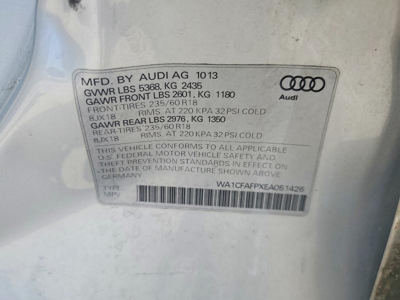 Продаж на аукціоні авто 2014 Audi Q5, vin: WA1CFAFPXEA051426, номер лоту: 65316886