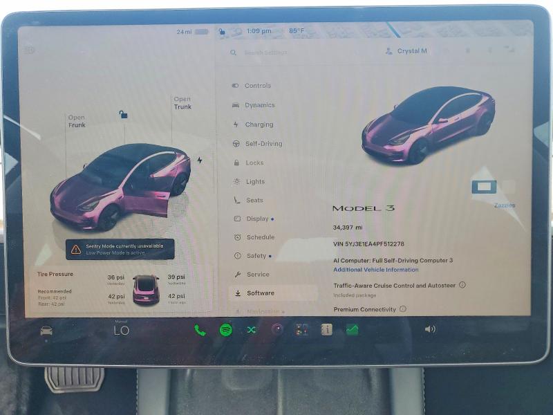 Aukcja sprzedaży 2023 Tesla Model 3, vin: 5YJ3E1EA4PF512278, numer aukcji: 64502236