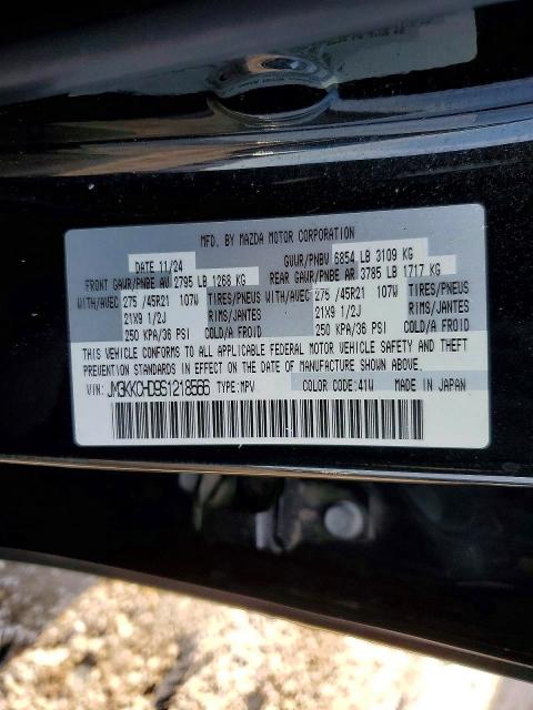 65081446 :رقم المزاد ، JM3KKCHD9S1218566 vin ، 2025 Mazda Cx-90 مزاد بيع