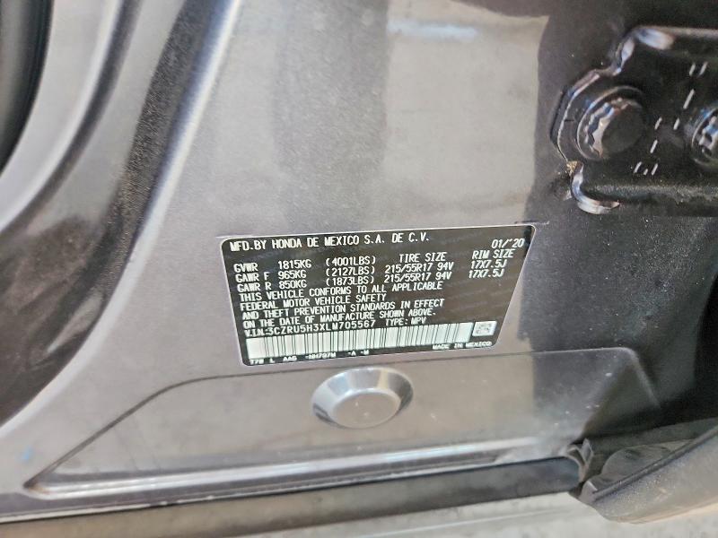 Aukcja sprzedaży 2020 Honda Hr-v, vin: 3CZRU5H3XLM705567, numer aukcji: 65581016