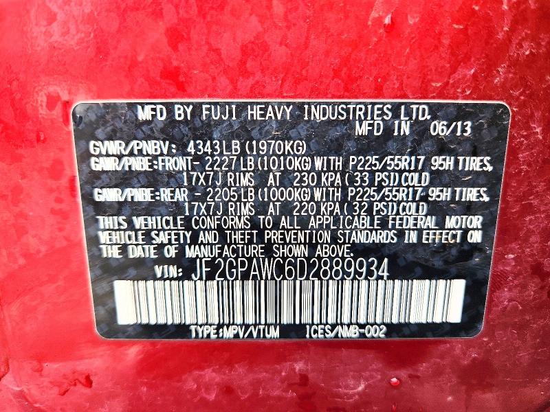 Продажа на аукционе авто 2013 Subaru Xv Crosstrek, vin: JF2GPAWC6D2889934, номер лота: 64449806