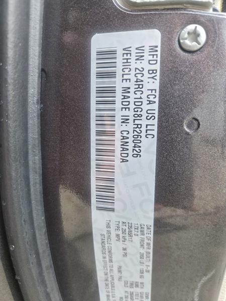 2020 Chrysler Voyager მანქანა იყიდება აუქციონზე, vin: 2C4RC1DG8LR260426, აუქციონის ნომერი: 66013976