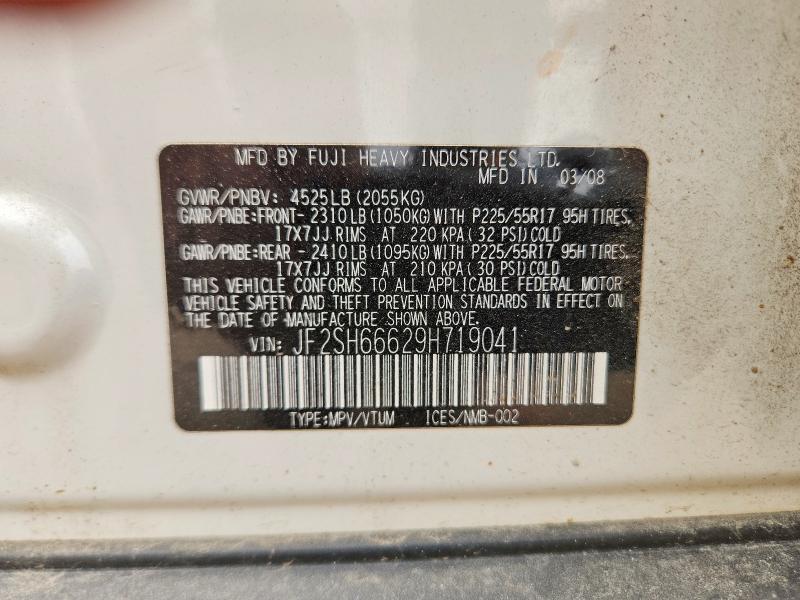 Продажа на аукционе авто 2009 Subaru Forester, vin: JF2SH66629H719041, номер лота: 67156496
