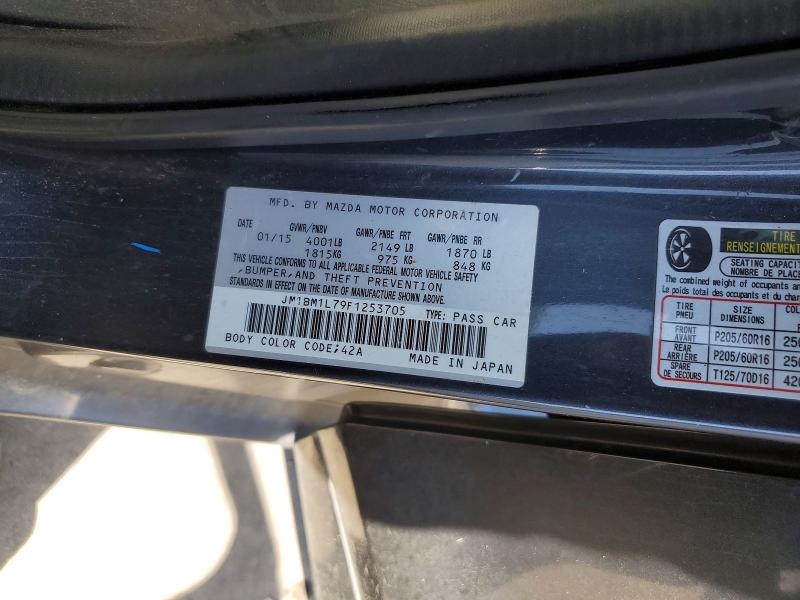 2015 Mazda 3 მანქანა იყიდება აუქციონზე, vin: JM1BM1L79F1253705, აუქციონის ნომერი: 65059996