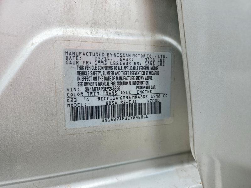 Продаж на аукціоні авто 2014 Nissan Sentra, vin: 3N1AB7AP3EY246866, номер лоту: 64432376