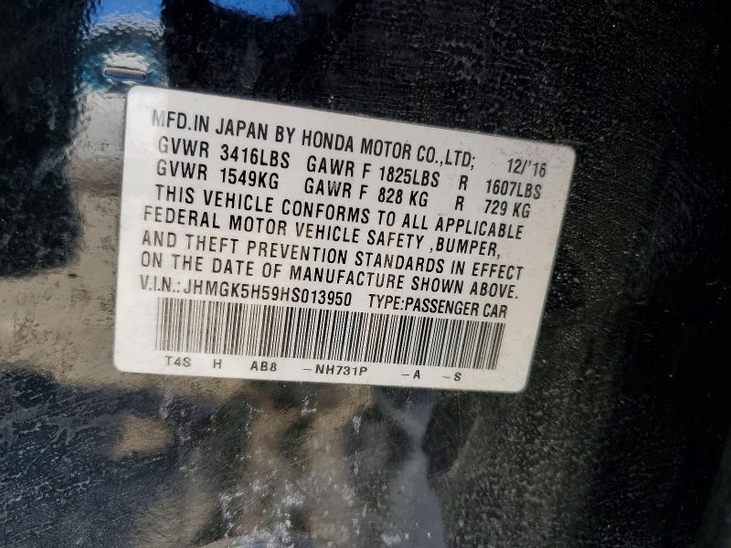 Aukcja sprzedaży 2017 Honda Fit, vin: JHMGK5H59HS013950, numer aukcji: 65200396