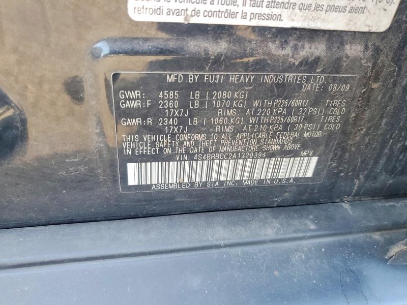 63828346 :رقم المزاد ، 4S4BRBCC2A1320394 vin ، 2010 Subaru Outback مزاد بيع