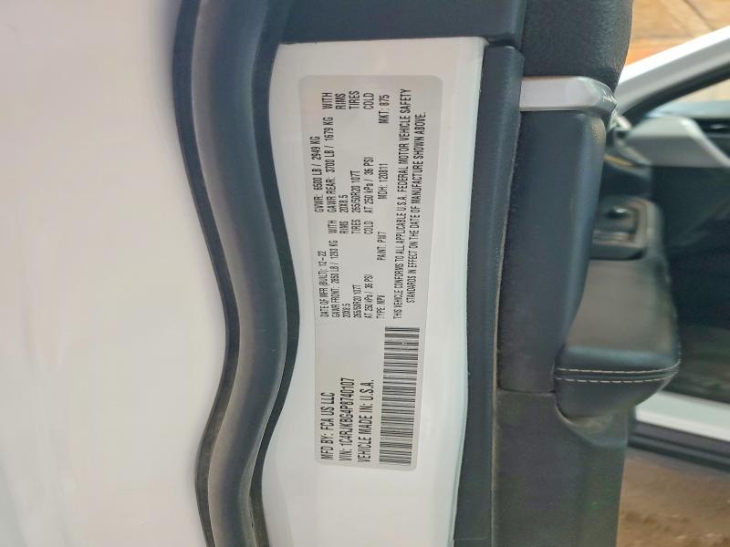 2023 Jeep Grand Cherokee მანქანა იყიდება აუქციონზე, vin: 1C4RJKBG4P8740107, აუქციონის ნომერი: 65542186