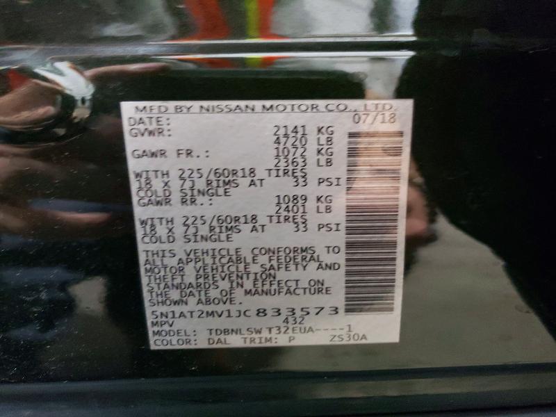 Продажа на аукционе авто 2018 Nissan Rogue, vin: 5N1AT2MV1JC833573, номер лота: 64445756
