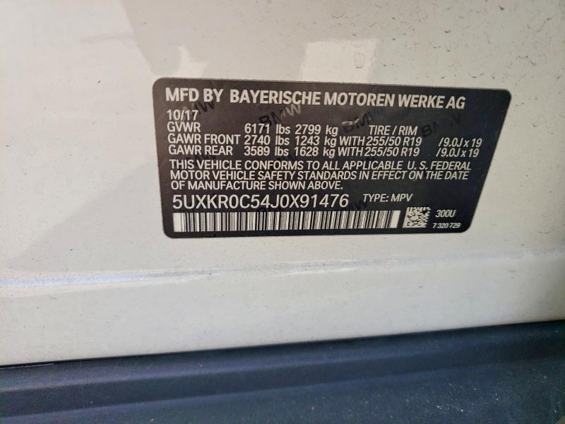 Aukcja sprzedaży 2018 Bmw X5, vin: 5UXKR0C54J0X91476, numer aukcji: 64583516