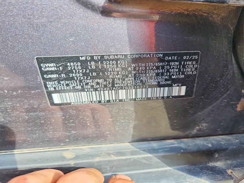 Aukcja sprzedaży 2025 Subaru Outback, vin: 4S4BTADC7S3216273, numer aukcji: 64990326