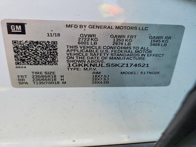 Продаж на аукціоні авто 2019 Gmc Acadia, vin: 1GKKNULS5KZ174521, номер лоту: 63924086