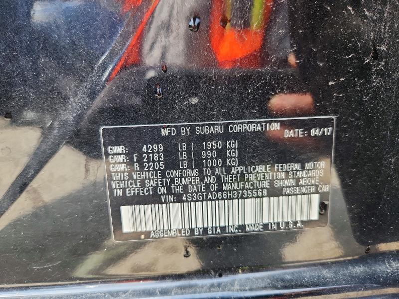 Продажа на аукционе авто 2017 Subaru Impreza, vin: 4S3GTAD66H3735568, номер лота: 66559876