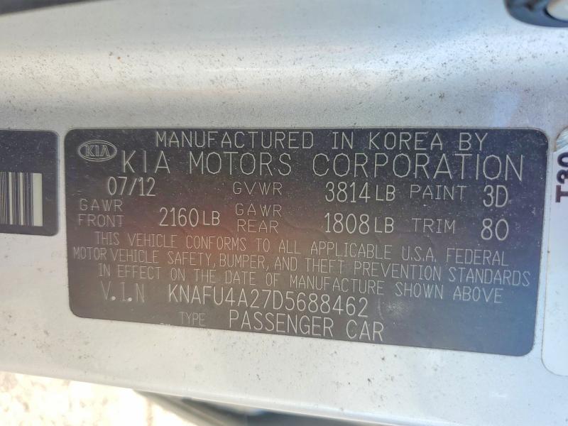 Продаж на аукціоні авто 2013 Kia Forte, vin: KNAFU4A27D5688462, номер лоту: 65990946