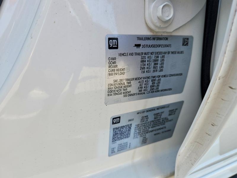 63783286 :رقم المزاد ، 1GTUUGED0PZ100471 vin ، 2023 Gmc Sierra مزاد بيع