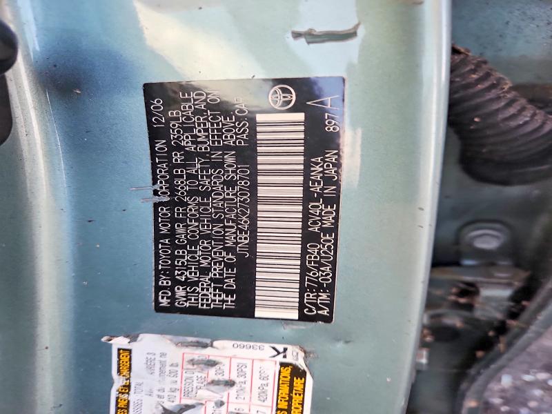 66008796 :رقم المزاد ، JTNBE46K273078701 vin ، 2007 Toyota Camry مزاد بيع