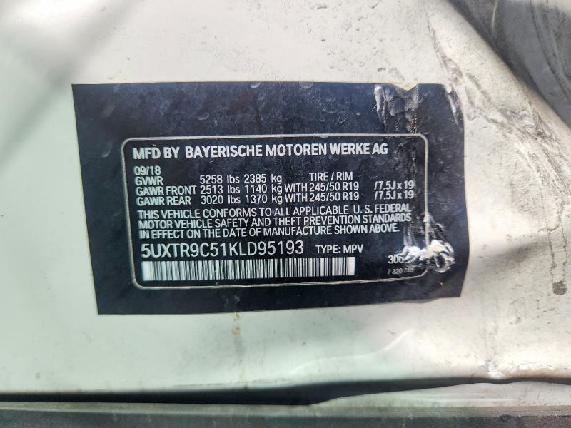 Aukcja sprzedaży 2019 Bmw X3, vin: 5UXTR9C51KLD95193, numer aukcji: 67317526