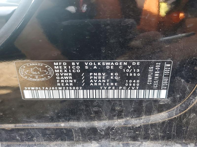 66026666 :رقم المزاد ، 3VWDL7AJ6EM225002 vin ، 2014 Volkswagen Jetta مزاد بيع