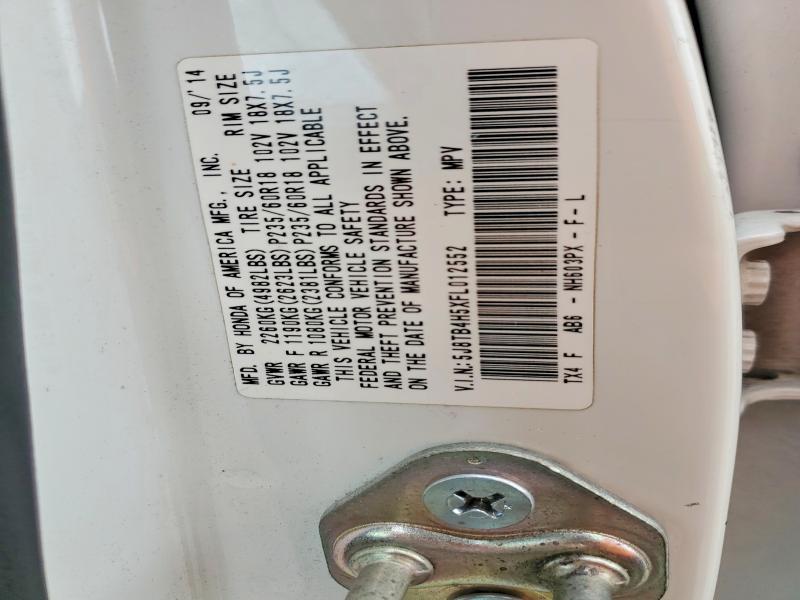 Aukcja sprzedaży 2015 Acura Rdx, vin: 5J8TB4H5XFL012552, numer aukcji: 63955076