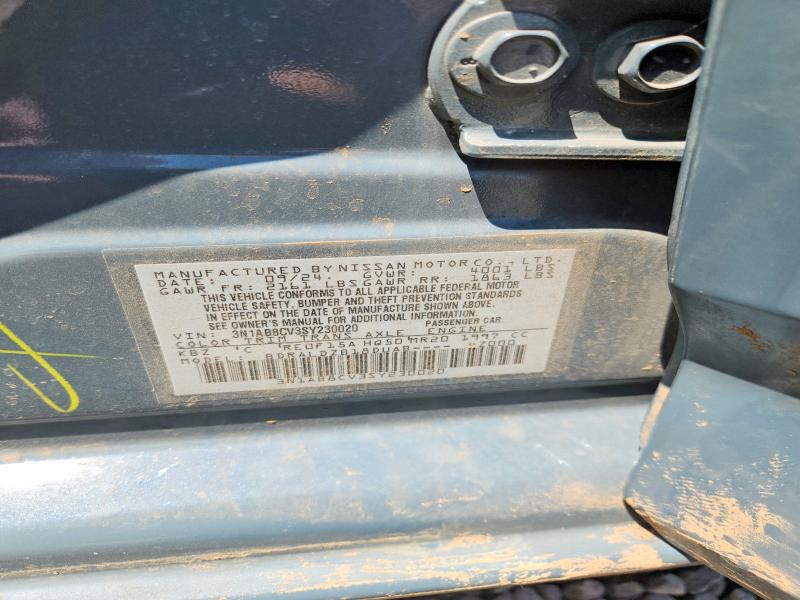 2025 Nissan Sentra მანქანა იყიდება აუქციონზე, vin: 3N1AB8CV3SY230020, აუქციონის ნომერი: 64644946
