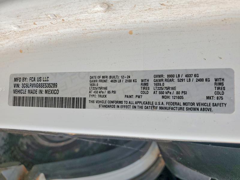 Aukcja sprzedaży 2025 Ram Promaster 2500, vin: 3C6LRVVG6SE535289, numer aukcji: 63706276