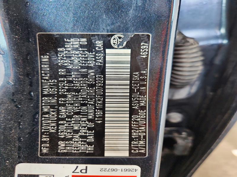 Продажа на аукционе авто 2015 Toyota Camry, vin: 4T1BF1FK2FU079223, номер лота: 68200566